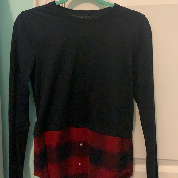 navy and plaid shirt - Picture 1 of 3